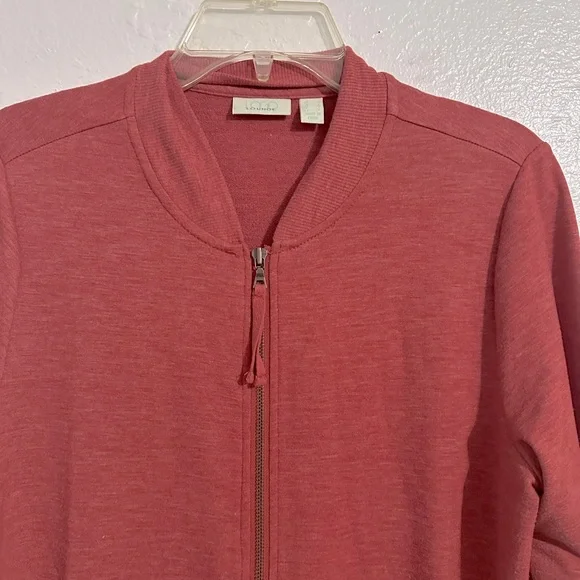 LOGO Lounge by Lori Goldstein‎ Zip Front Hi-Low Jacket Light Copper Size Medium - Picture 3 of 9